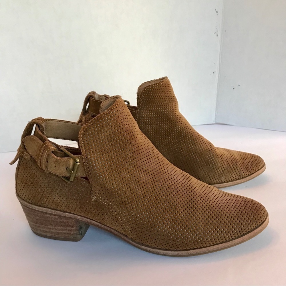 Dolce Vita Perforated Suede Kara Camel Bootie